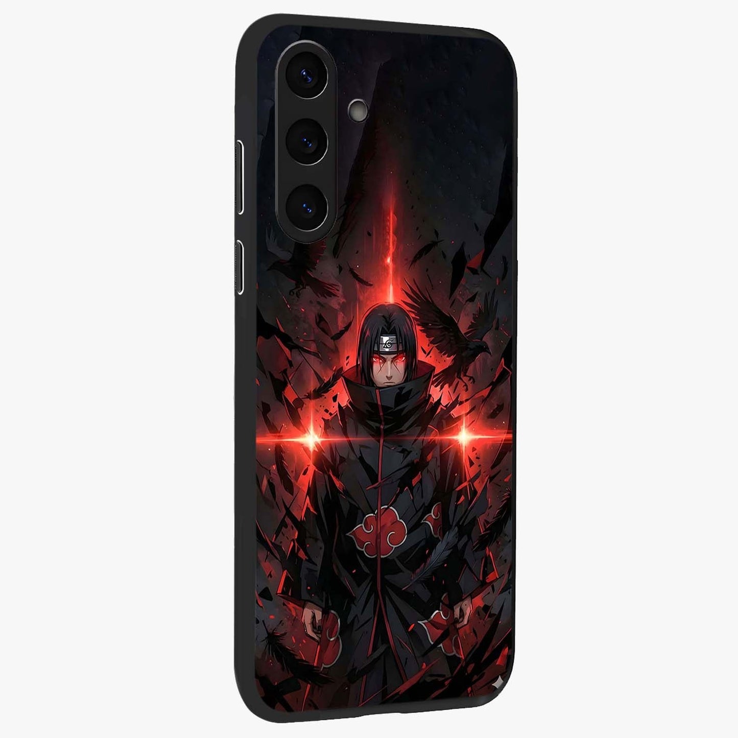 Focus Mode On Glass Case upright view showcasing strong typography statement with sleek motivational theme.