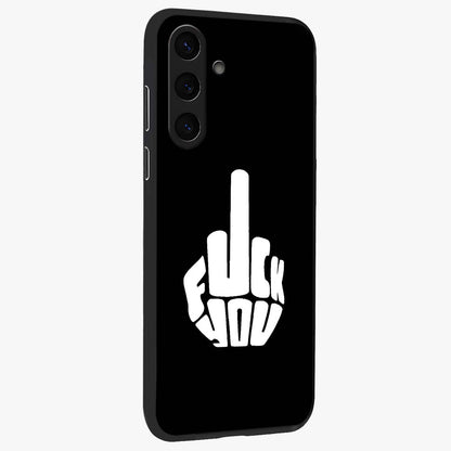 Rebel Mode On Glass Case upright view showcasing striking statement artwork with bold rebellious theme.