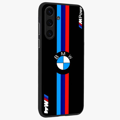 Turbo BMW Beast Glass Case upright view showcasing powerful car artwork with modern motorsport theme.