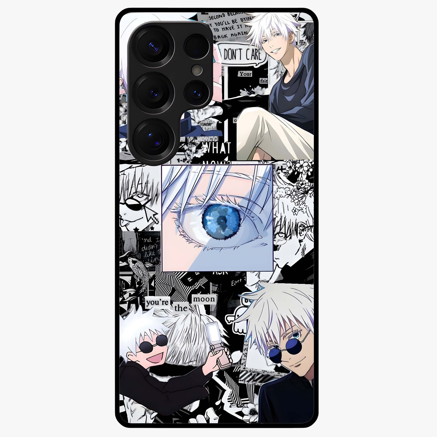 Infinity Sorcerer Chaos Glass Case showing flat back view with mystical sorcerer themed artwork and glossy glass finish.