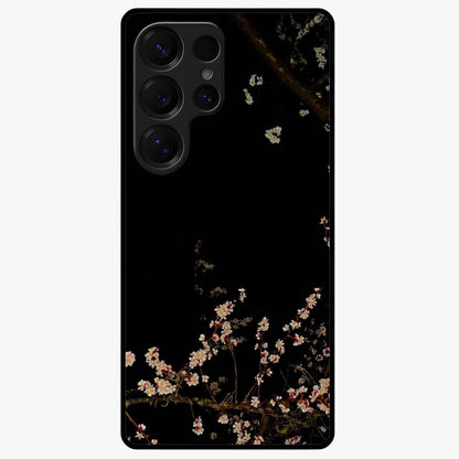 Petal Moon Light With Custom Name Glass Case showing flat back view with floral moonlight artwork and personalized name design.