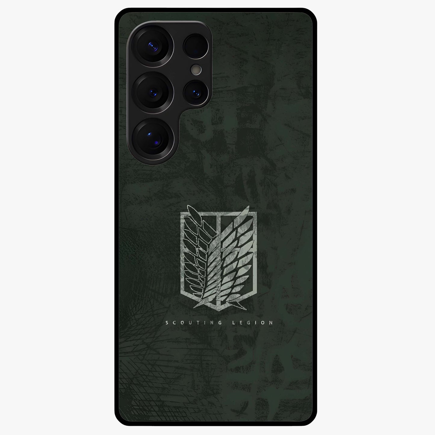 Wings Of Freedom Glass Case showing flat back view with symbolic wings artwork and glossy glass finish.