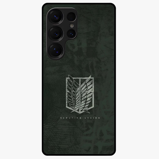 Wings Of Freedom Glass Case showing flat back view with symbolic wings artwork and glossy glass finish.