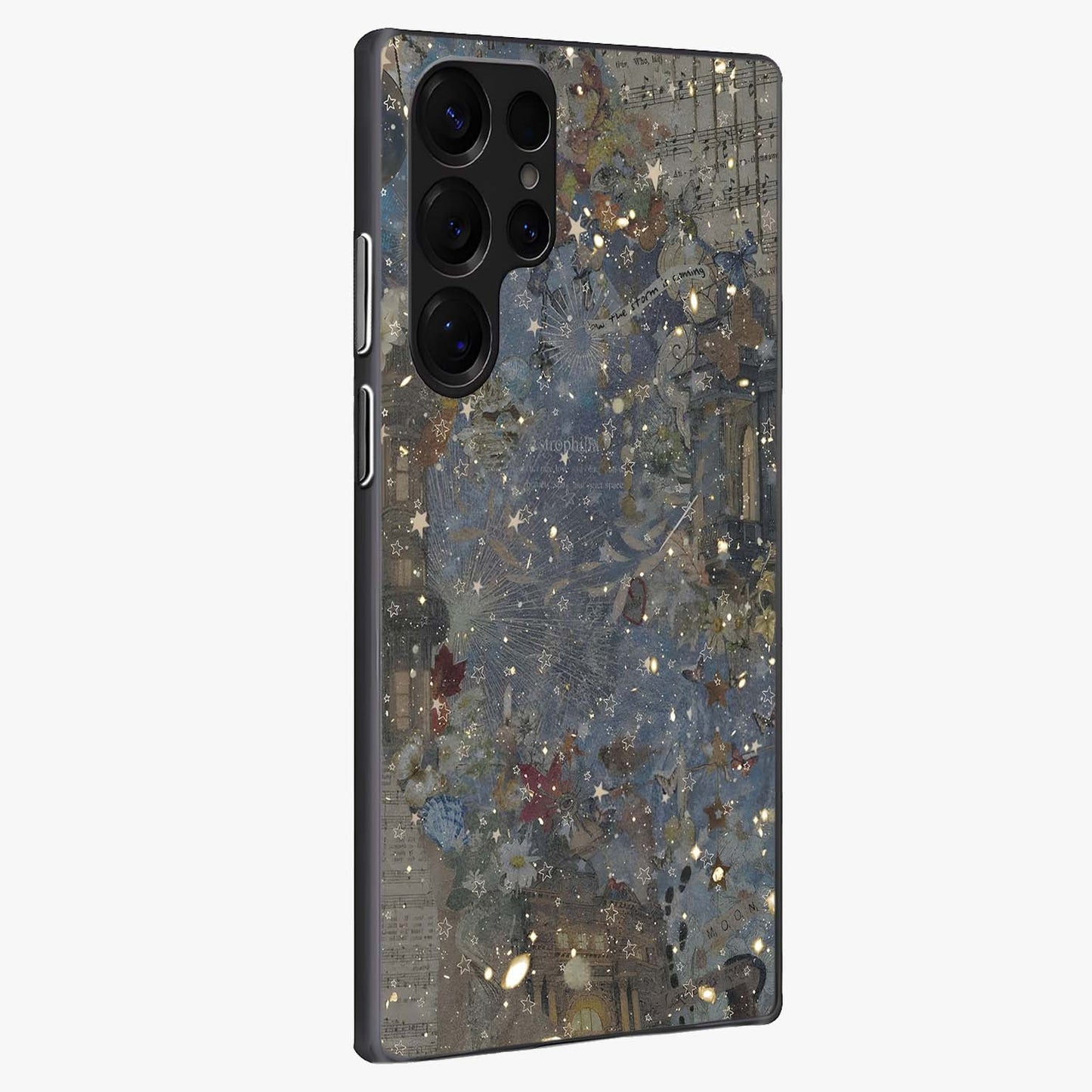 Aesthetic Astrolophia Glass Case upright view showcasing soft aesthetic theme with stylish modern look.