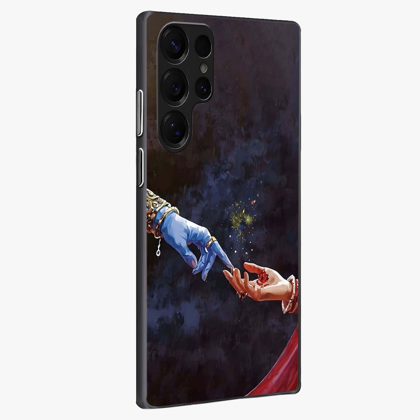 Divine Touch Eternal Glass Case upright view showcasing peaceful spiritual artwork with eternal divine theme.