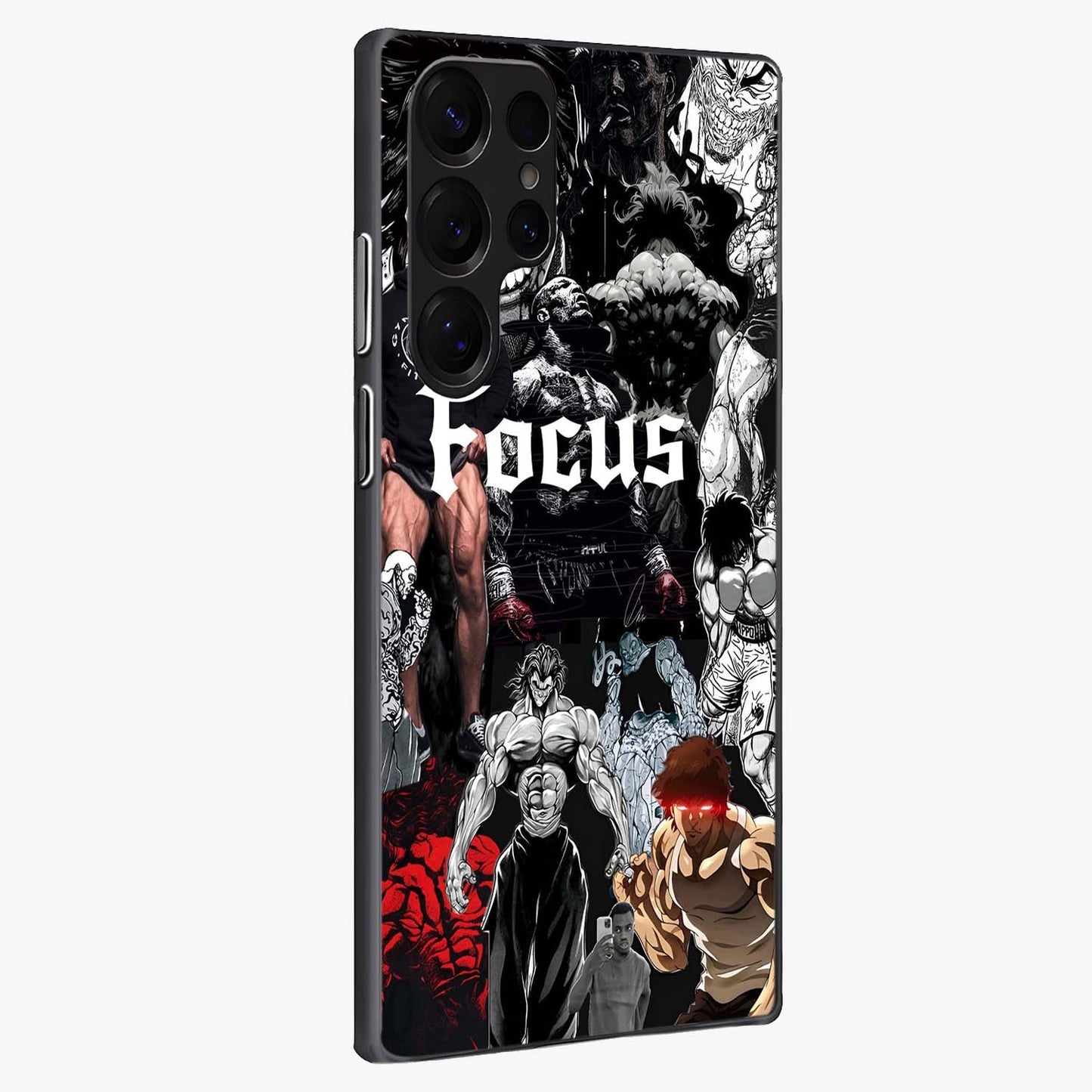Relentless Power Focus Glass Case upright view showcasing strong inspirational artwork with powerful focus theme.