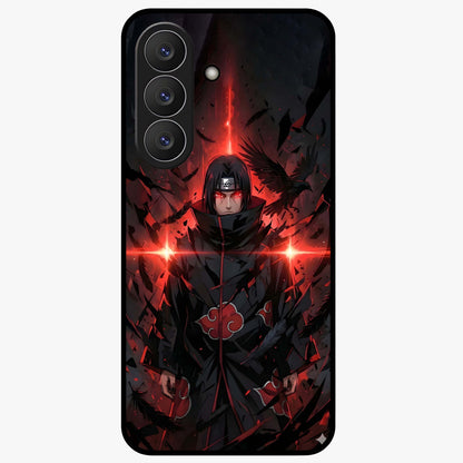 Focus Mode On Glass Case showing flat back view with bold motivational typography design and glossy glass finish.