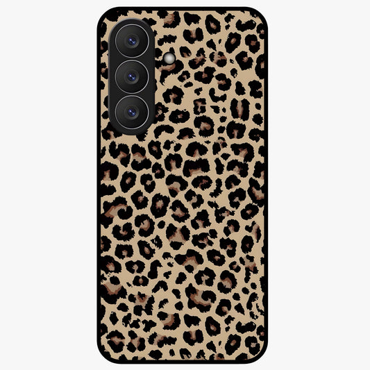 Savage Chic Pattern Glass Case showing flat back view with stylish patterned artwork and glossy glass finish.