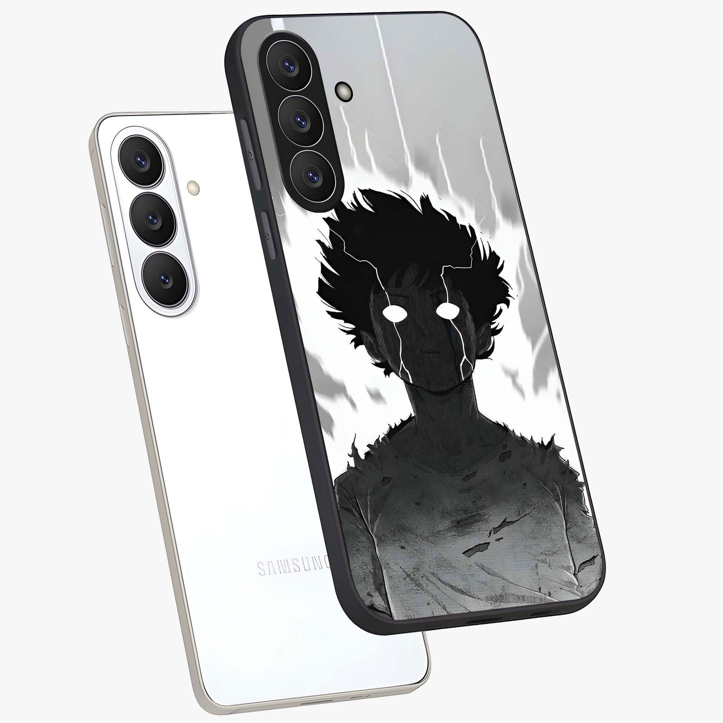 Awakened Inner Rage Glass Case displayed in angled mockup highlighting powerful graphic design and bold artistic theme.