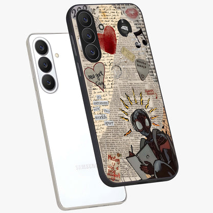 City Dream Sketch Glass Case displayed in angled mockup highlighting minimal city illustration with aesthetic sketch style.
