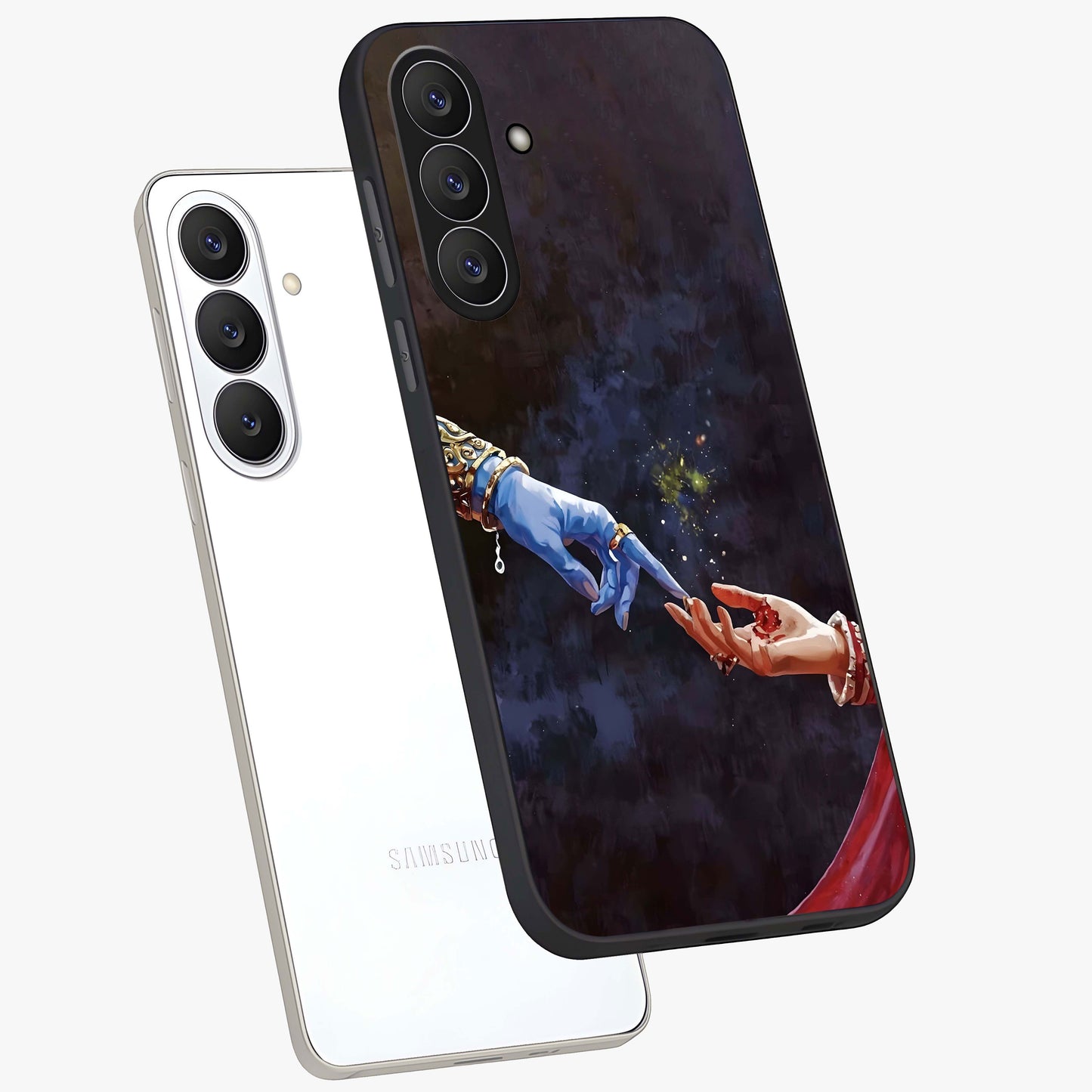 Divine Touch Eternal Glass Case displayed in angled mockup highlighting elegant divine inspired design with calm aesthetic style.