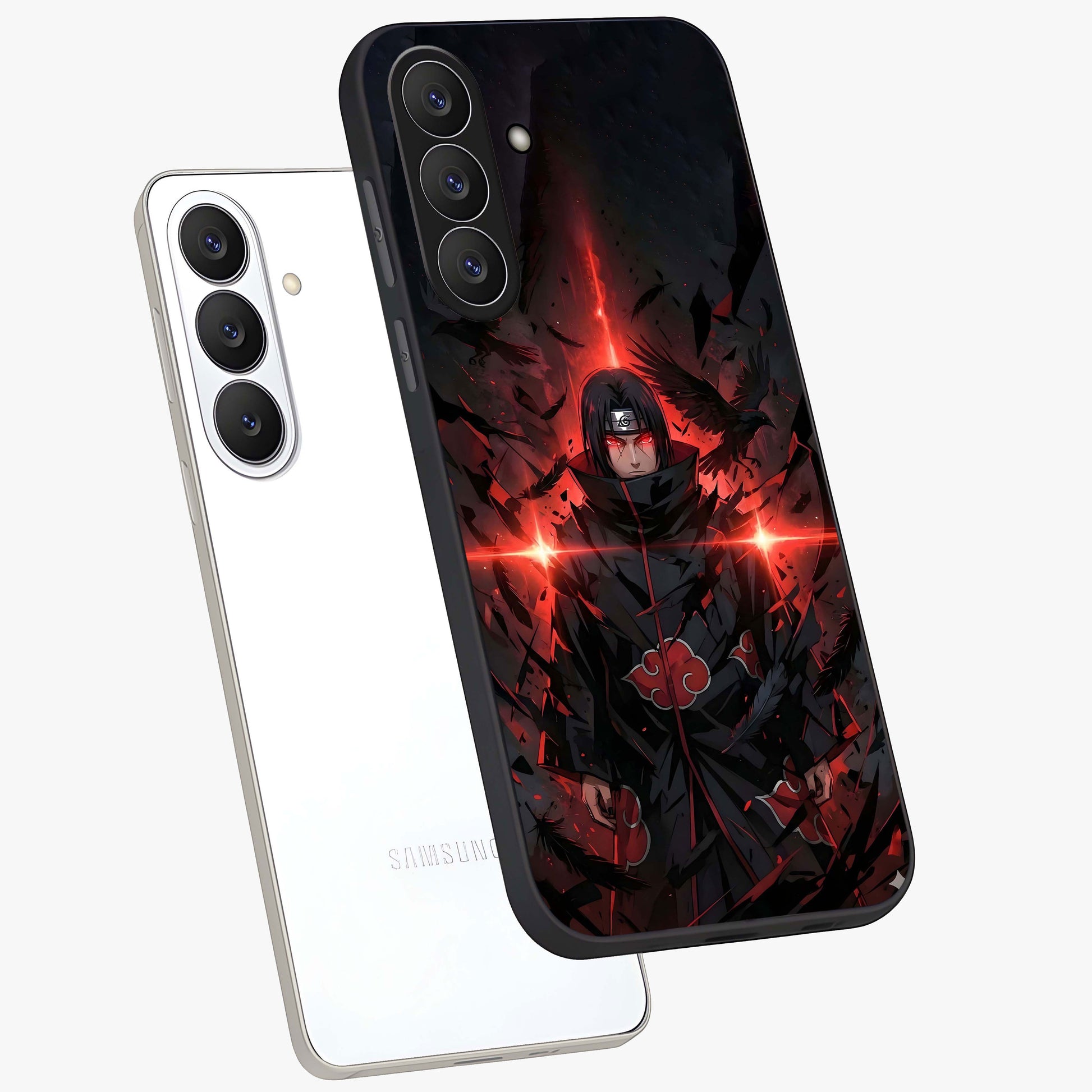 Focus Mode On Glass Case displayed in angled mockup highlighting clean minimal text artwork with modern aesthetic style.