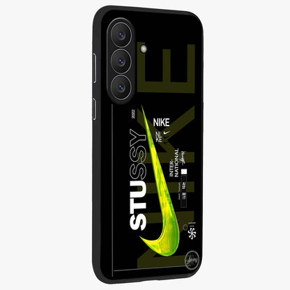 Neon Street Edition Glass Case upright view showcasing colorful neon artwork with modern street culture theme.