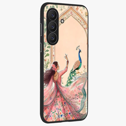 Royal Grace Muse Glass Case upright view showcasing stylish artistic artwork with sophisticated royal theme.