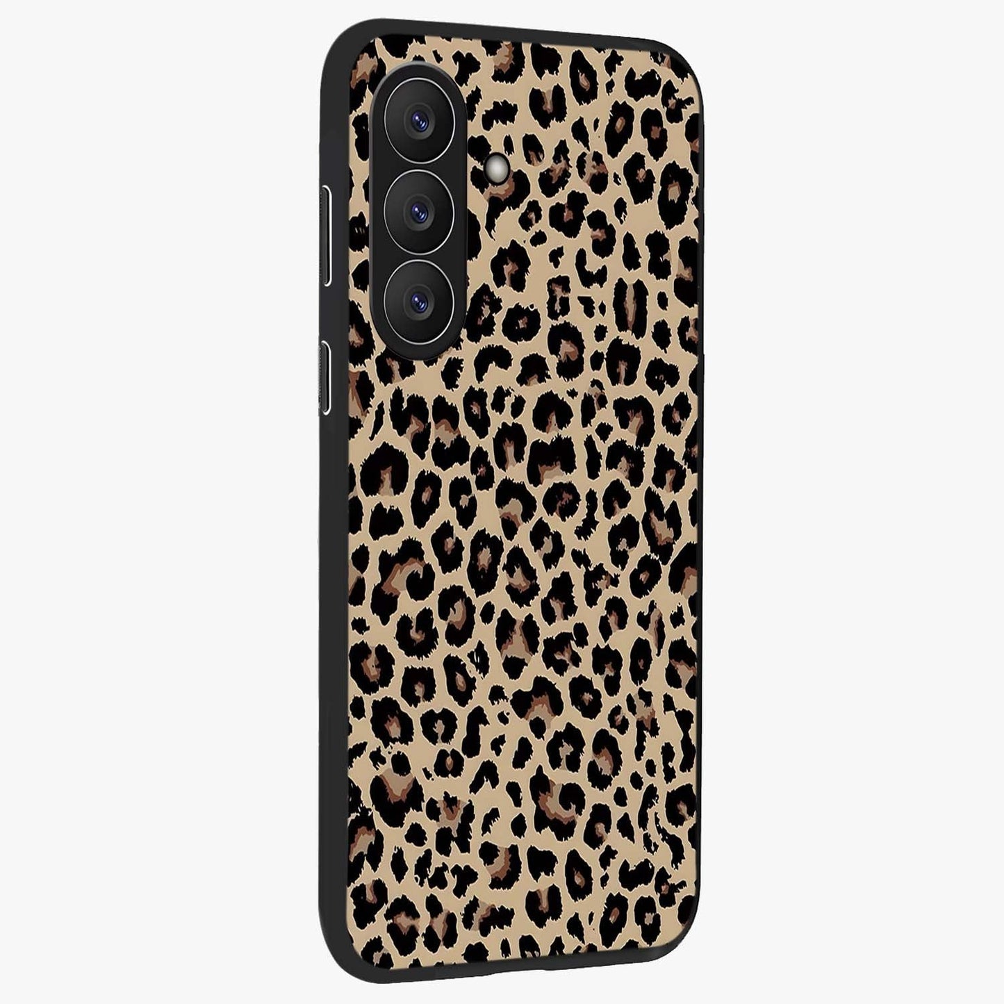 Savage Chic Pattern Glass Case upright view showcasing trendy decorative artwork with edgy fashion theme.