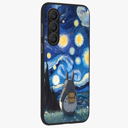Totoro In Van Gogh Art Glass Case upright view showcasing creative character artwork with painterly artistic theme.