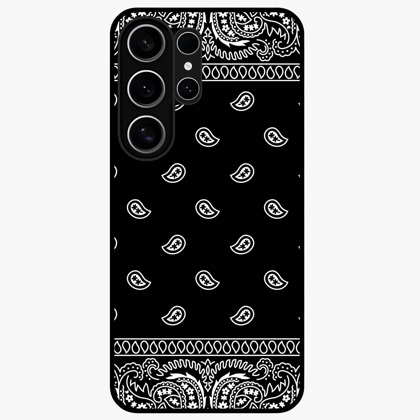 Retro Rebel Threads Glass Case showing flat back view with vintage street style artwork and glossy glass finish.