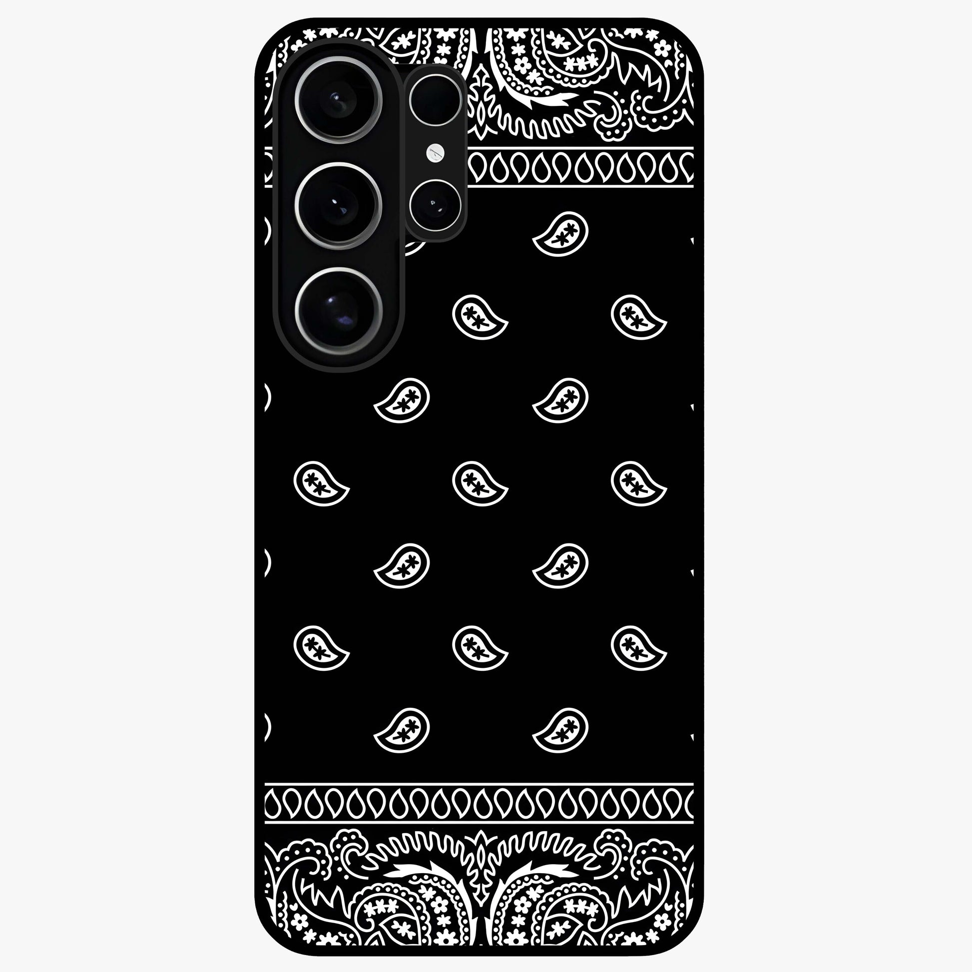 Retro Rebel Threads Glass Case showing flat back view with vintage street style artwork and glossy glass finish.