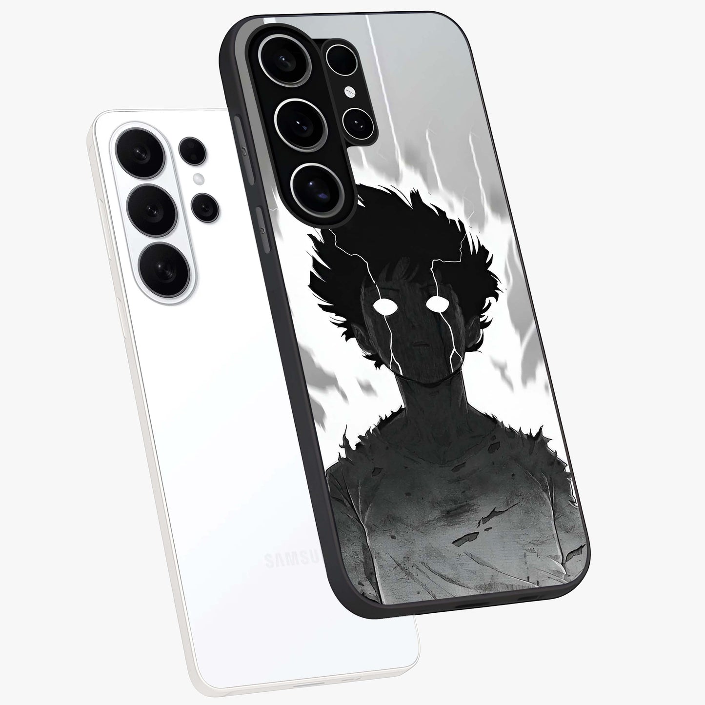 Awakened Inner Rage Glass Case displayed in angled mockup highlighting powerful graphic design and bold artistic theme.