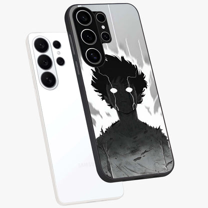 Awakened Inner Rage Glass Case displayed in angled mockup highlighting powerful graphic design and bold artistic theme.