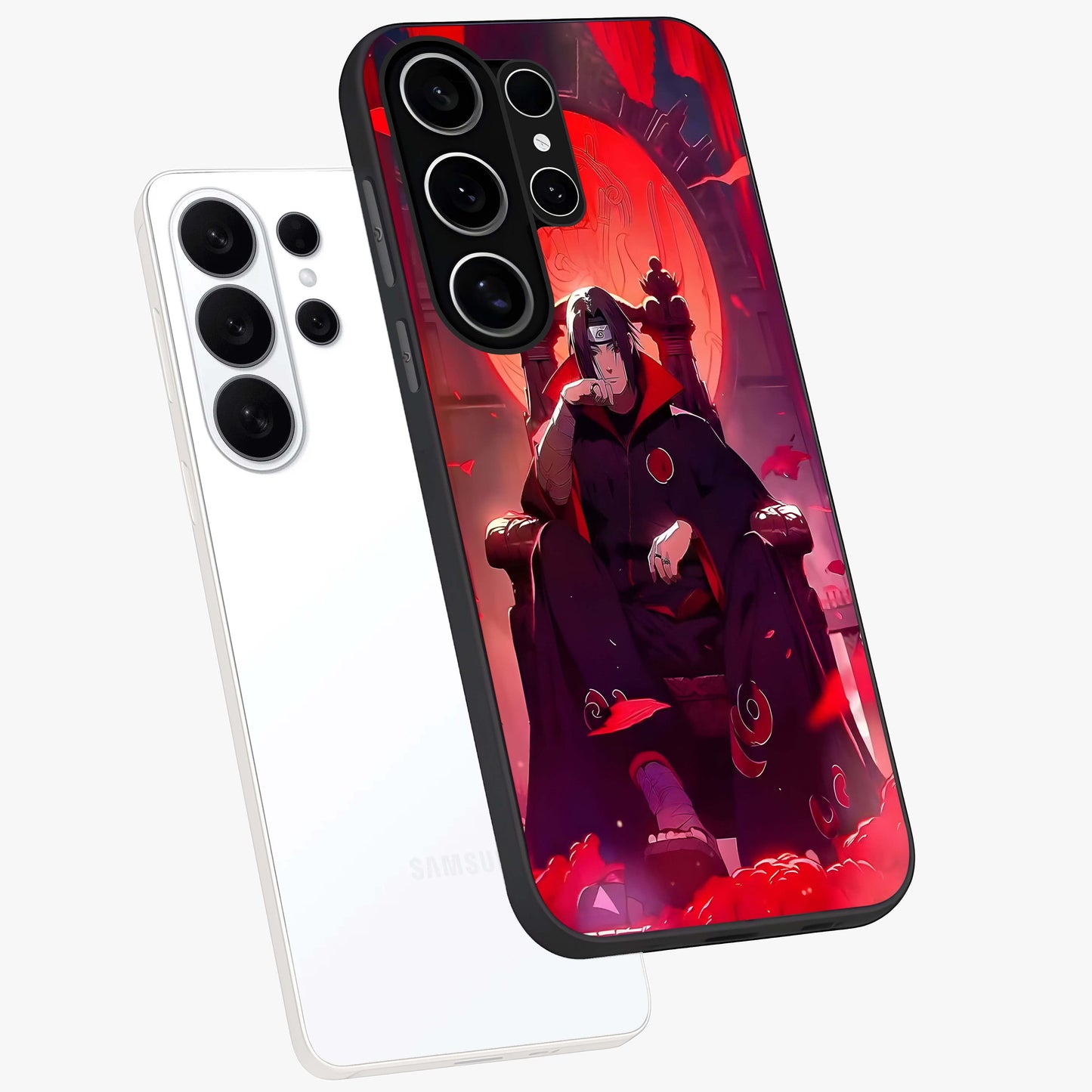 Blood Moon Sovereign Glass Case displayed in angled mockup highlighting dark celestial moon design and dramatic theme.