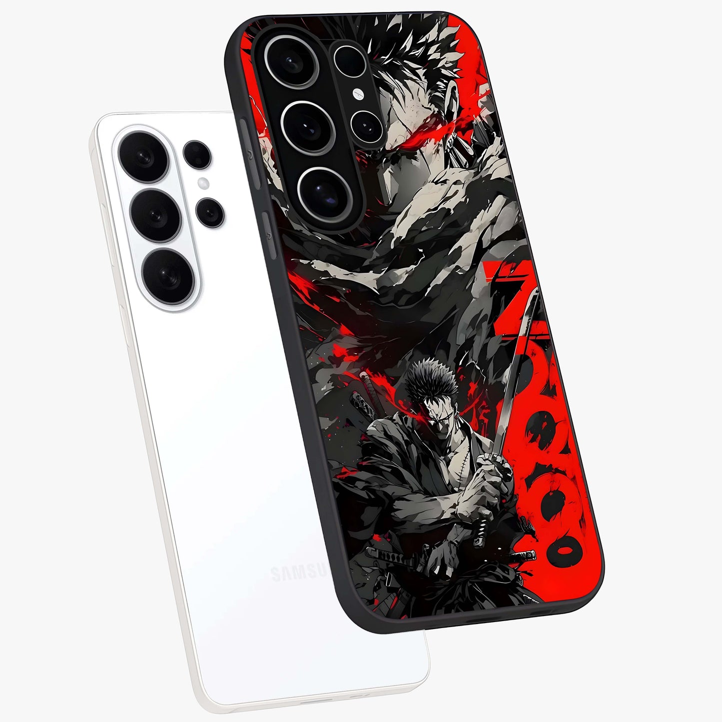 Demon Sword Resolve Glass Case displayed in angled mockup highlighting powerful demon sword illustration with dark fantasy aesthetic.