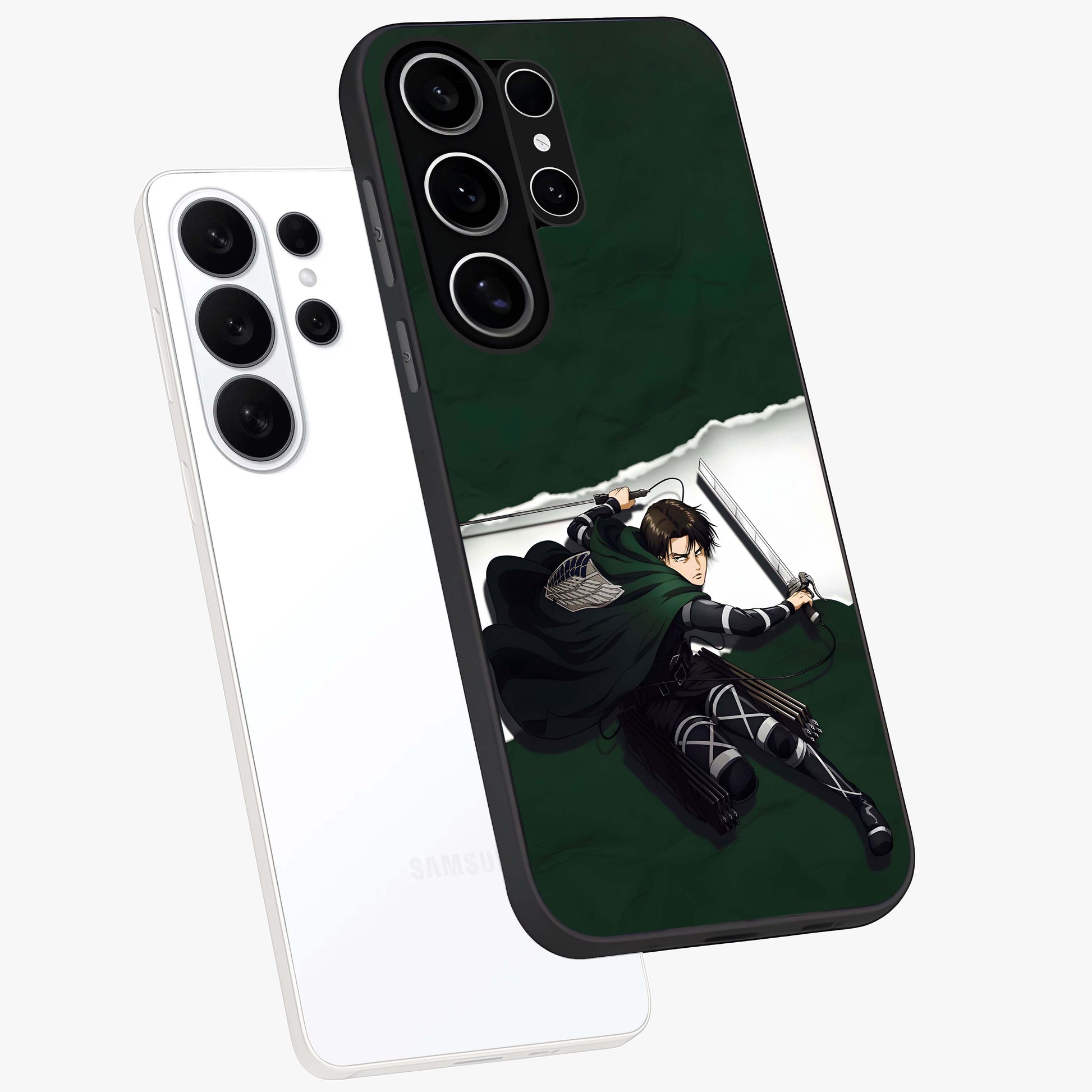 Emerald War Vanguard Glass Case displayed in angled mockup highlighting intense battle inspired design with emerald tone aesthetic.