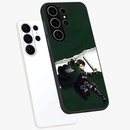 Emerald War Vanguard Glass Case displayed in angled mockup highlighting intense battle inspired design with emerald tone aesthetic.