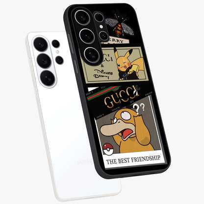 Gucci Play Mashup Glass Case displayed in angled mockup highlighting stylish fashion mashup design with bold aesthetic.