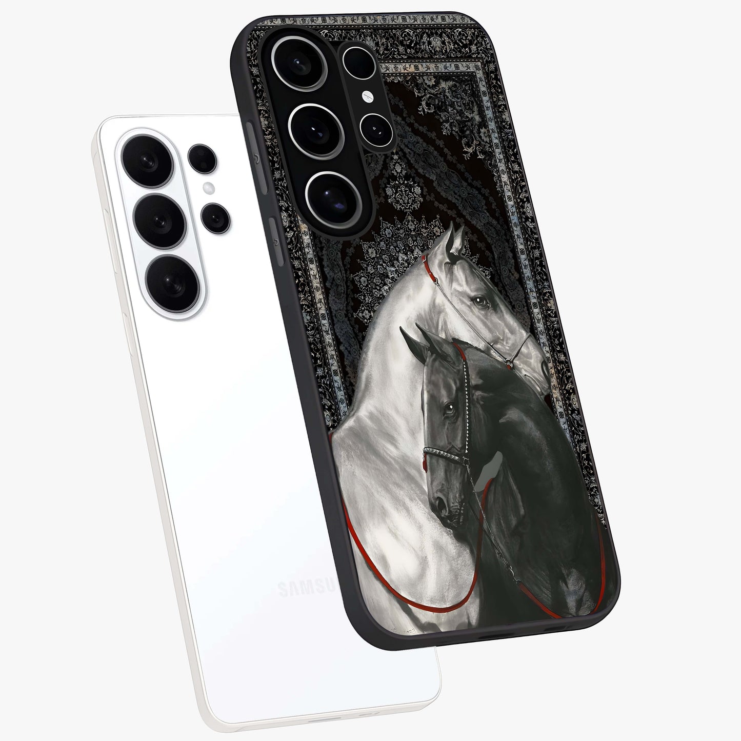 Majestic Ride Legacy Glass Case displayed in angled mockup highlighting sleek vehicle design with bold racing aesthetic.