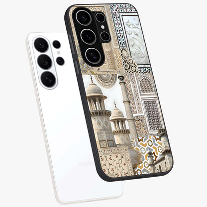 Mughal Marble Legacy Glass Case displayed in angled mockup highlighting elegant heritage marble artwork with royal aesthetic.