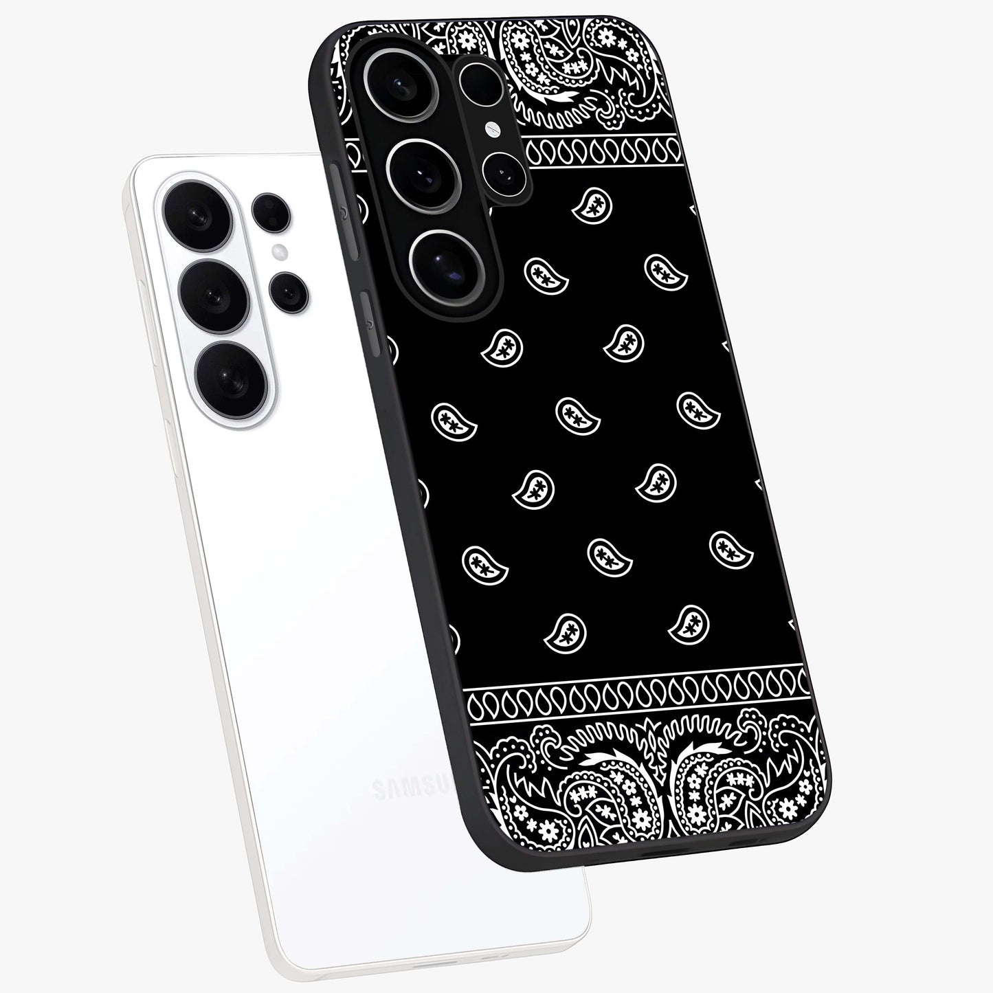 Retro Rebel Threads Glass Case displayed in angled mockup highlighting retro inspired graphic design with rebellious aesthetic.