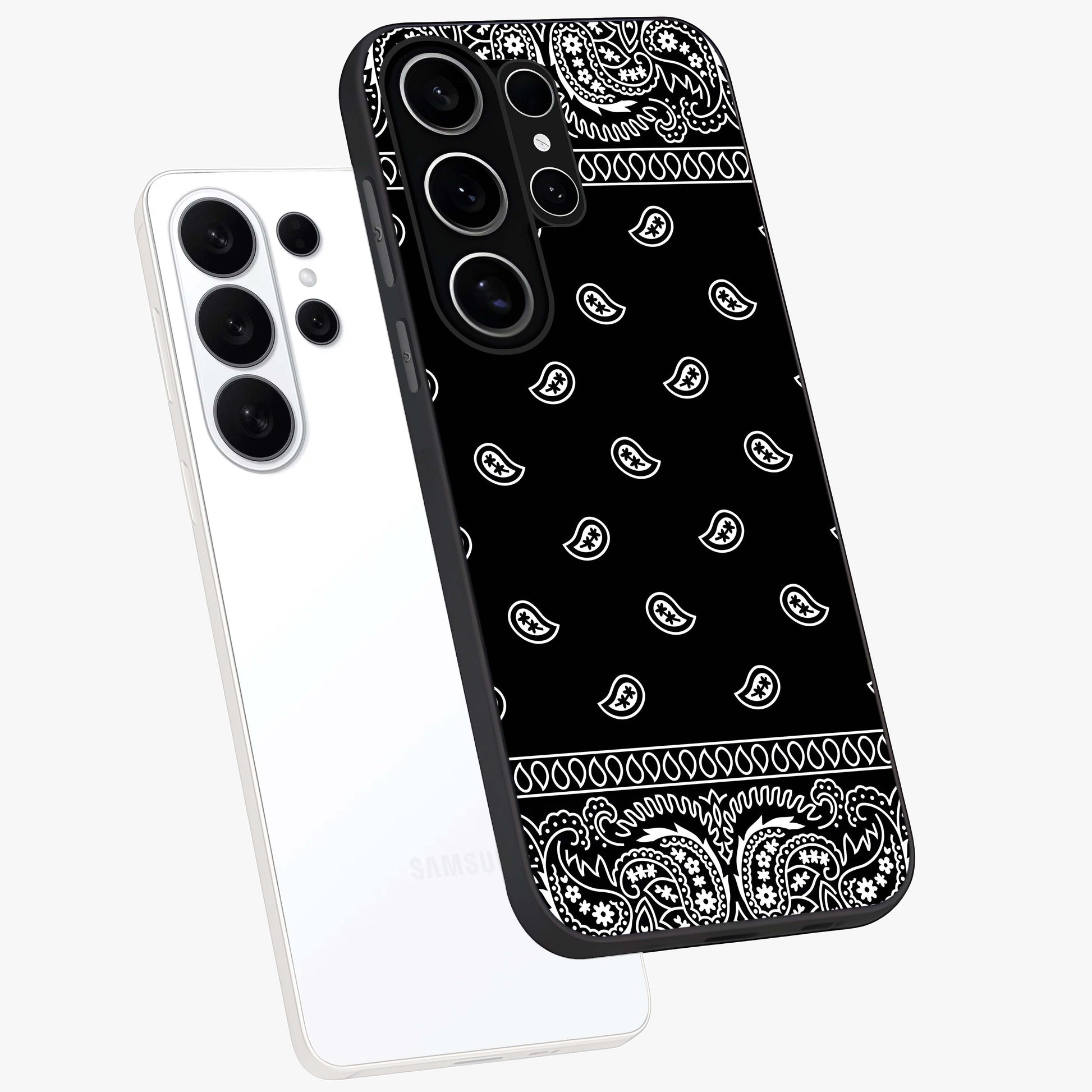 Retro Rebel Threads Glass Case displayed in angled mockup highlighting retro inspired graphic design with rebellious aesthetic.