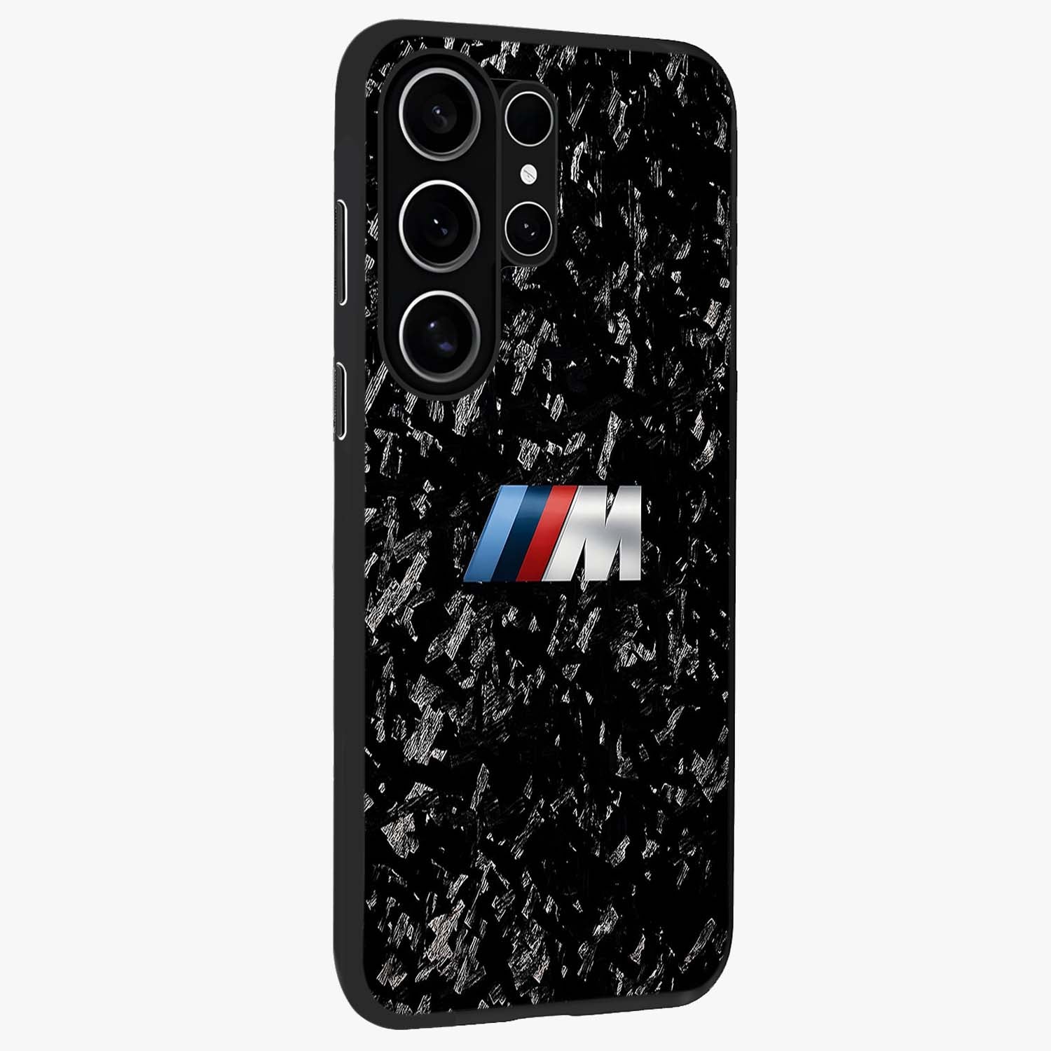 Carbon Speed Mark Glass Case upright view showcasing modern carbon speed graphic with bold automotive theme.