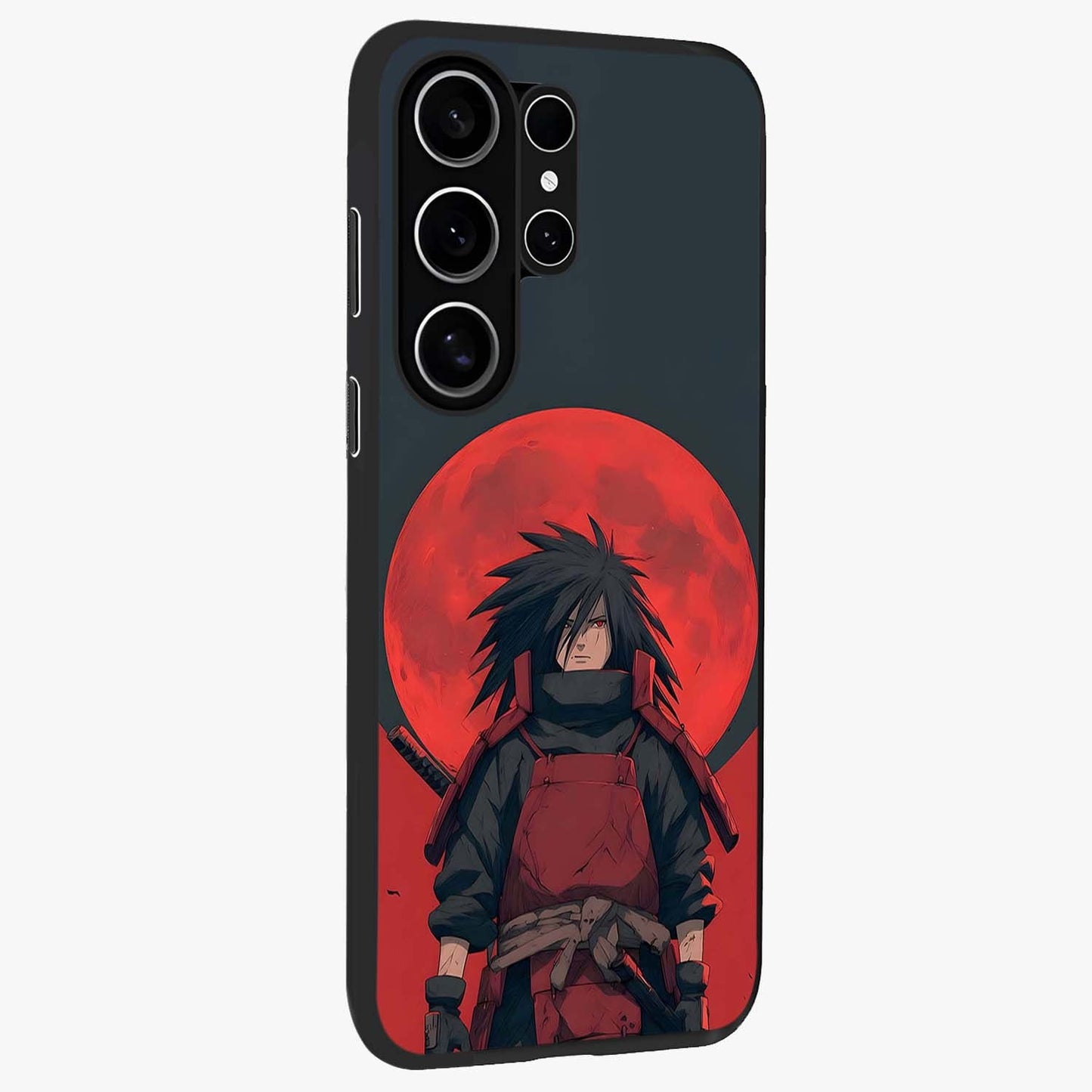 Crimson Moon Warlord Glass Case upright view showcasing powerful warlord artwork with dark celestial theme.
