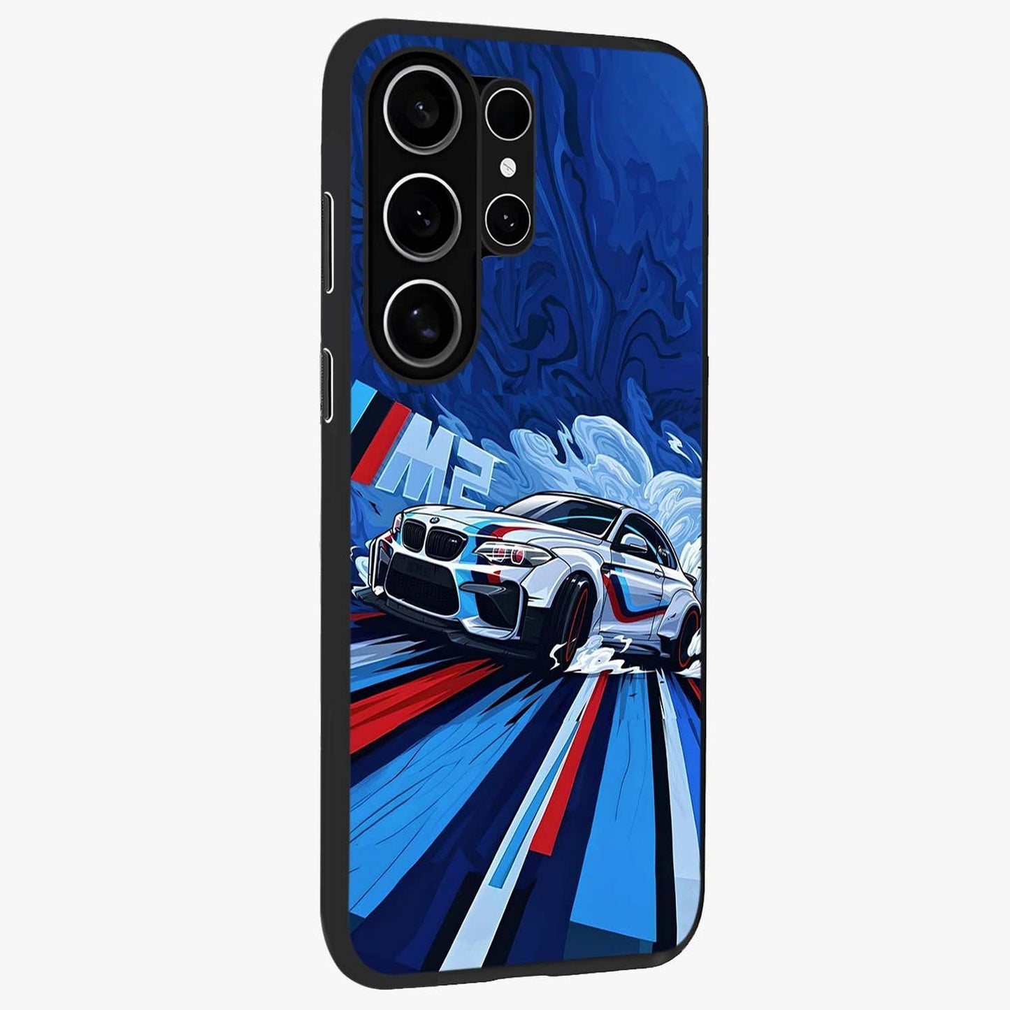 Drift Power Rush Glass Case upright view showcasing high speed racing artwork with bold automotive theme.