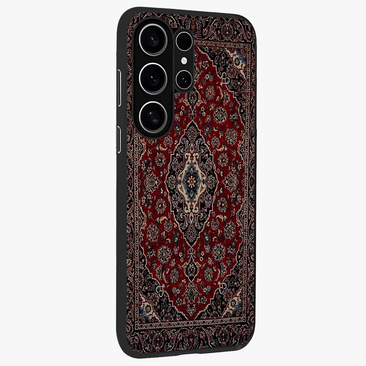 Heritage Carpet Royale Glass Case upright view showcasing detailed ornamental artwork with luxurious traditional theme.