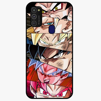 Anime Character Glass Case showing flat back view with vibrant anime artwork and glossy glass finish.