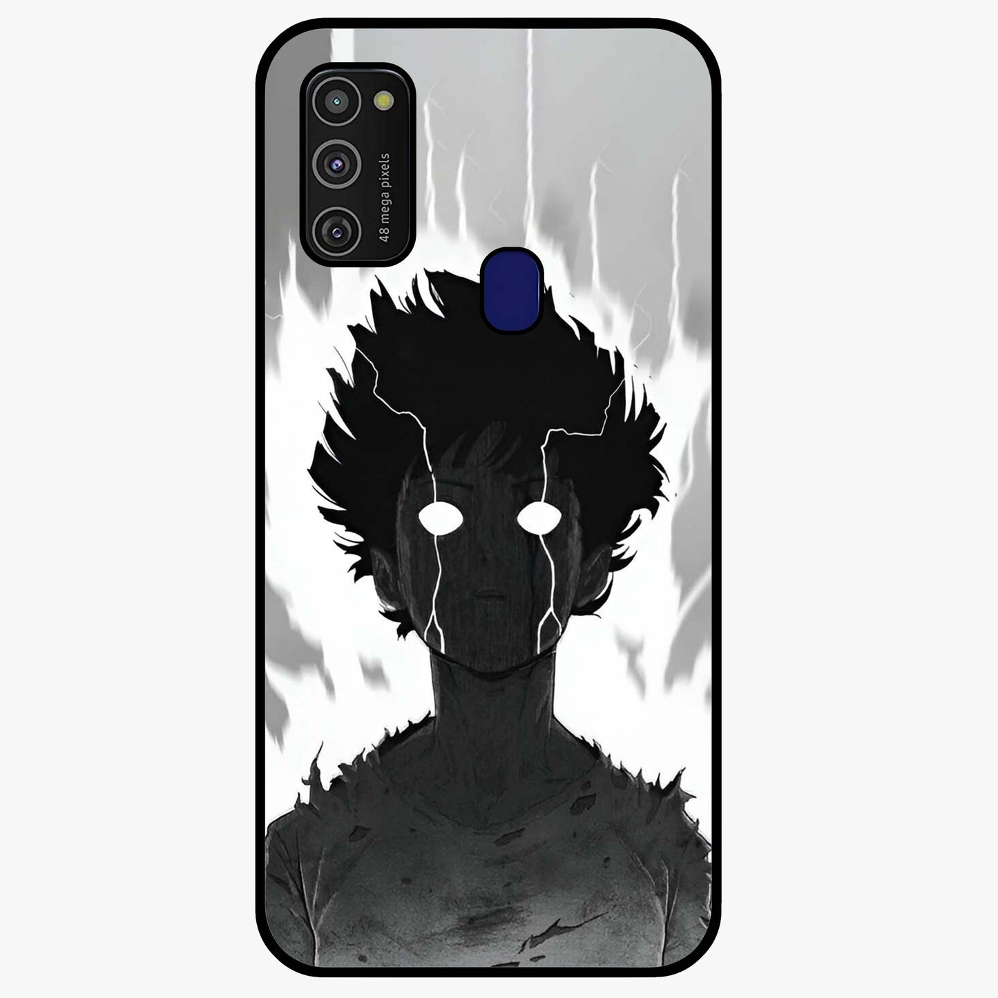Awakened Inner Rage Glass Case showing flat back view with intense artistic artwork and glossy glass finish.