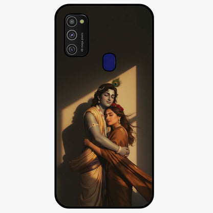 Divine Eternal Love Glass Case showing flat back view with spiritual love themed artwork and glossy glass finish.