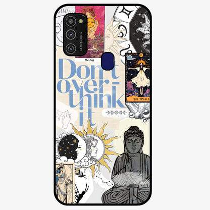 Ethereal Thoughts Glass Case showing flat back view with dreamy artistic artwork and glossy glass finish.