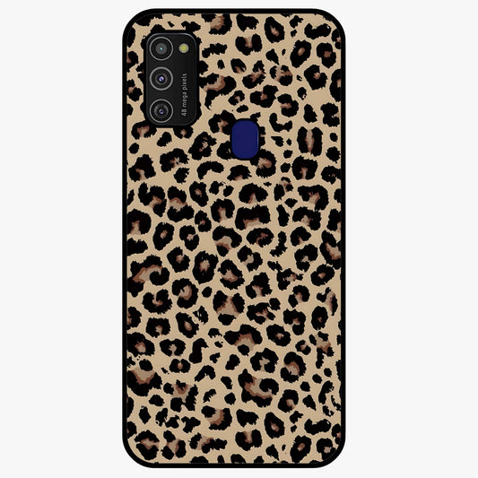 Savage Chic Pattern Glass Case showing flat back view with stylish patterned artwork and glossy glass finish.