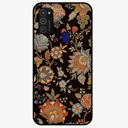 Vintage Floral Dream Glass Case showing flat back view with classic floral artwork and glossy glass finish.