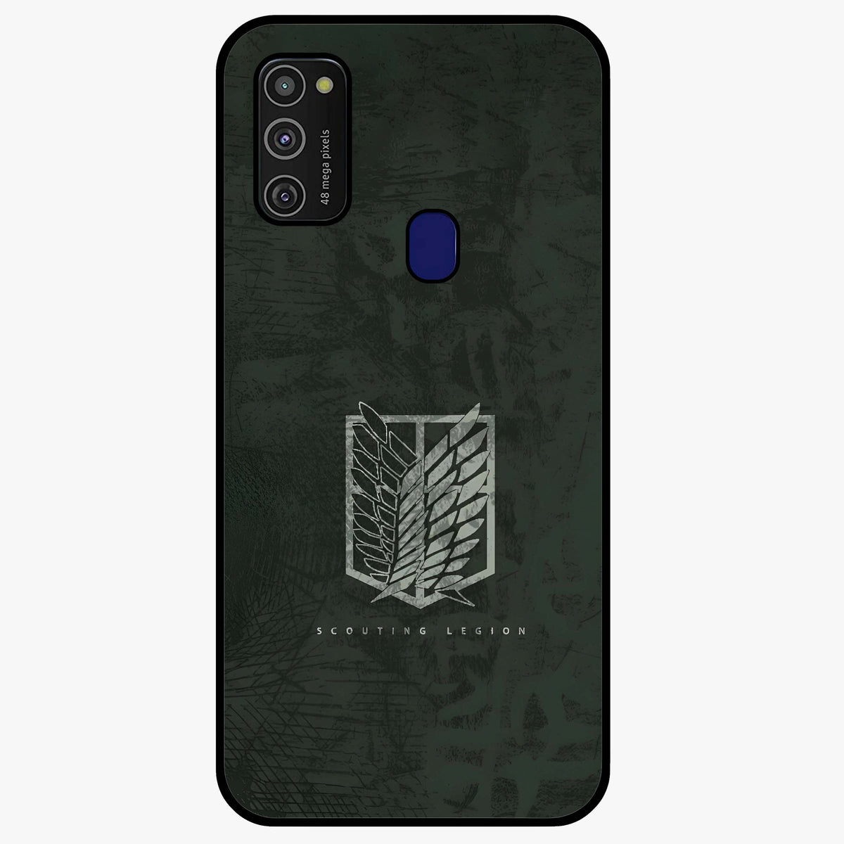 Wings Of Freedom Glass Case showing flat back view with symbolic wings artwork and glossy glass finish.