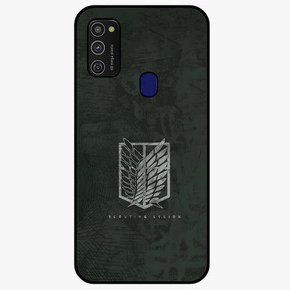 Wings Of Freedom Glass Case showing flat back view with symbolic wings artwork and glossy glass finish.