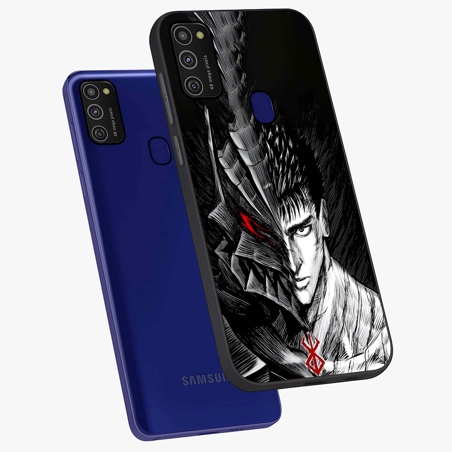 Berserker Blood Oath Glass Case displayed in angled mockup highlighting dark fantasy graphic design and powerful theme.