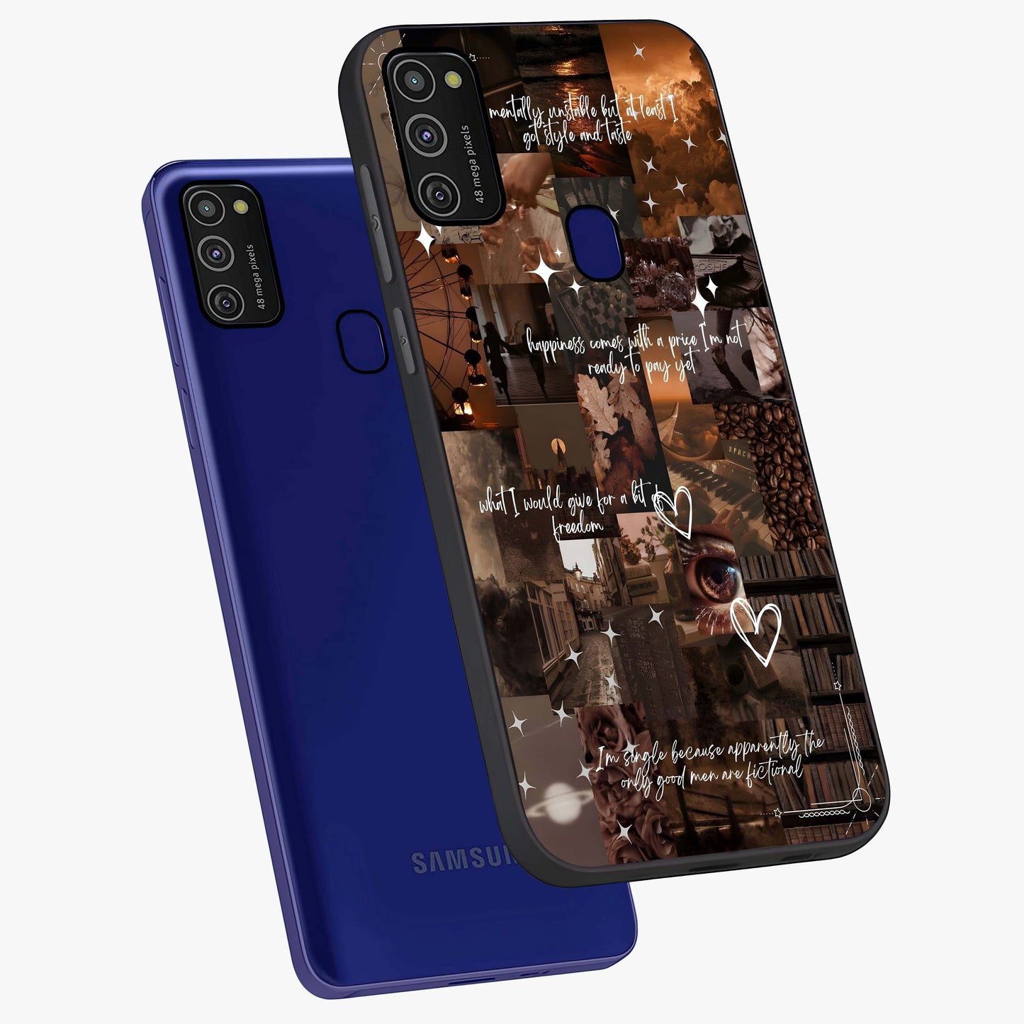 Bittersweet Aesthetic Chaos Glass Case displayed in angled mockup highlighting expressive abstract artwork and edgy aesthetic theme.