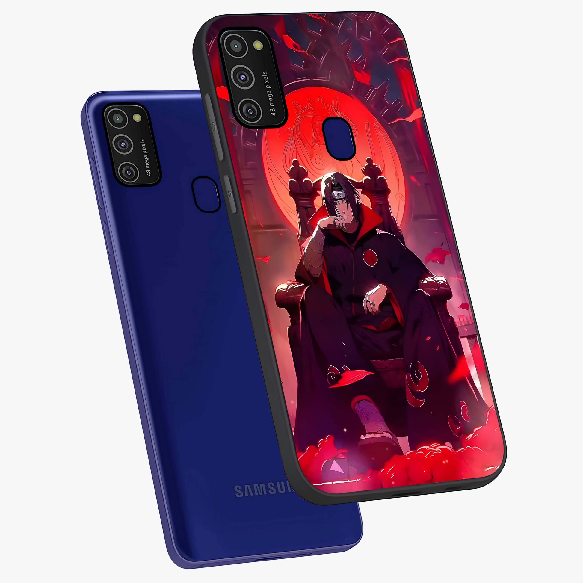 Blood Moon Sovereign Glass Case displayed in angled mockup highlighting dark celestial moon design and dramatic theme.