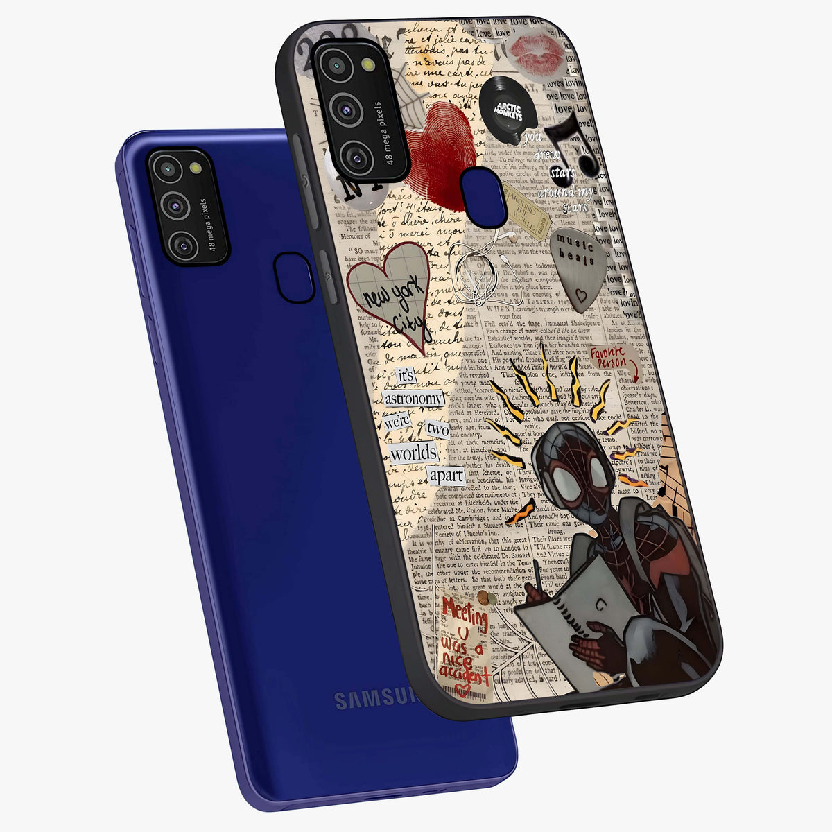 City Dream Sketch Glass Case displayed in angled mockup highlighting minimal city illustration with aesthetic sketch style.