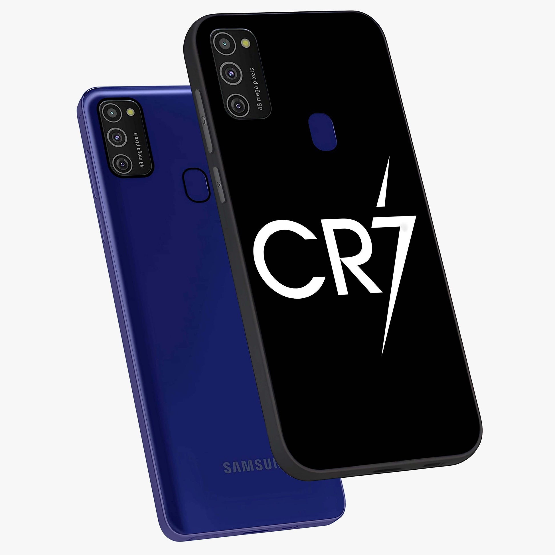 Cr7 Elite Strike Glass Case displayed in angled mockup highlighting powerful sports graphic with bold athletic theme.